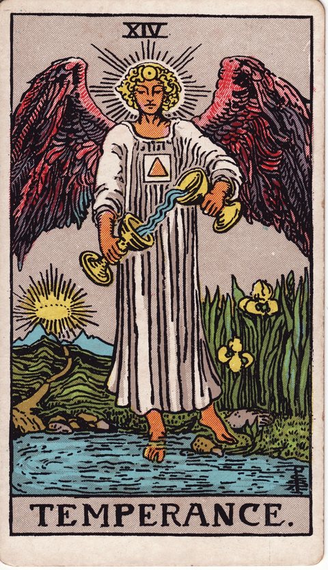 Temperance tarot card (Rider-Waite, 1909)