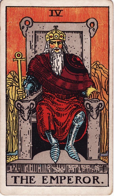 The Emperor tarot card (Rider-Waite, 1909)